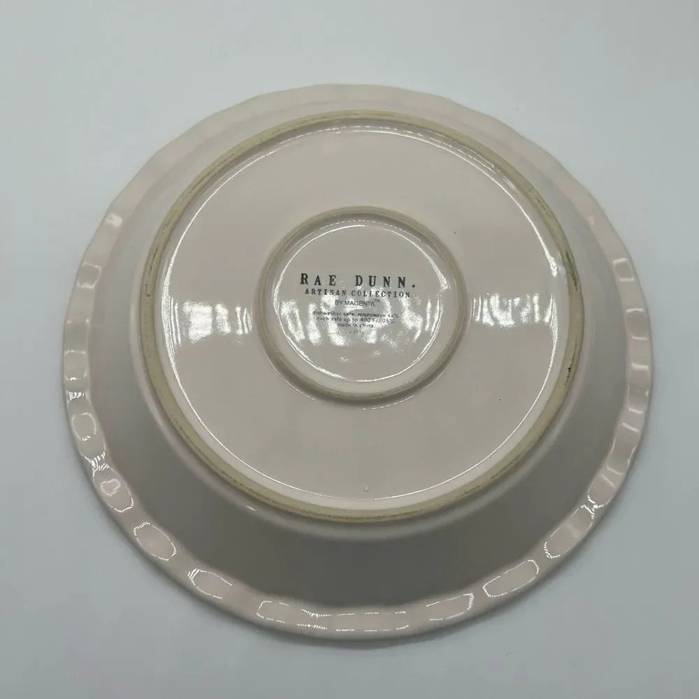 Rae Dunn All American Pie Ceramic Pie Plate